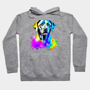 Colorful Labrador Retriever Splatter Art - Tail-Wagging Delight Hoodie